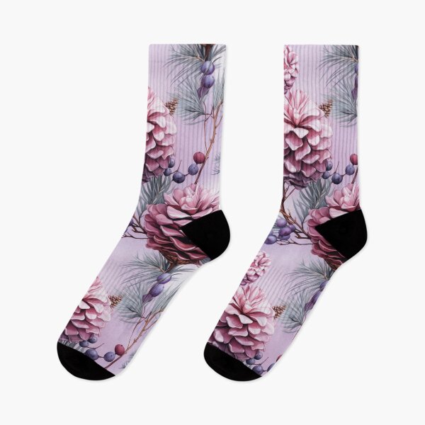 Item preview, Pastel purple pine cone seamless pattern designed and sold by MiraCleAI.
