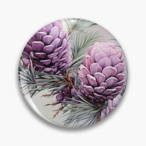 Item preview, Pastel purple pine cone seamless pattern designed and sold by MiraCleAI.
