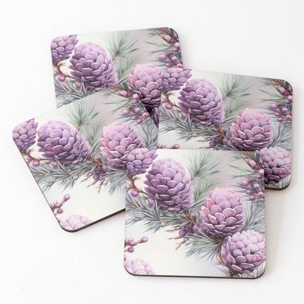 Item preview, Pastel purple pine cone seamless pattern designed and sold by MiraCleAI.