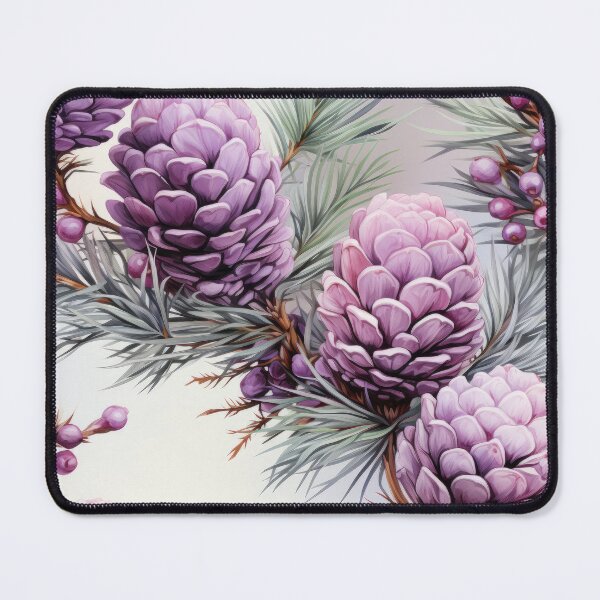 Item preview, Pastel purple pine cone seamless pattern designed and sold by MiraCleAI.