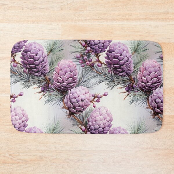 Item preview, Pastel purple pine cone seamless pattern designed and sold by MiraCleAI.