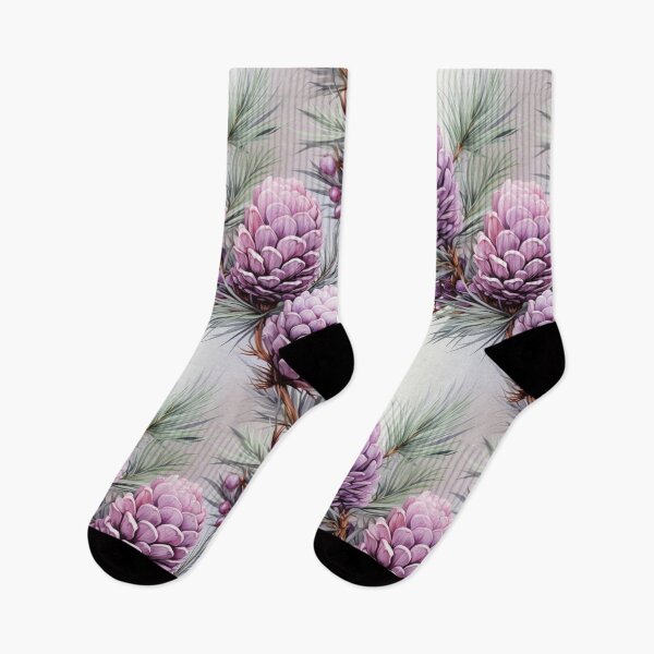 Item preview, Pastel purple pine cone seamless pattern designed and sold by MiraCleAI.