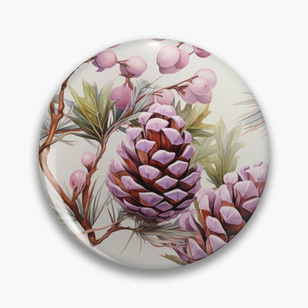 Item preview, Pastel purple pine cone seamless pattern designed and sold by MiraCleAI.