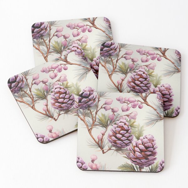 Item preview, Pastel purple pine cone seamless pattern designed and sold by MiraCleAI.