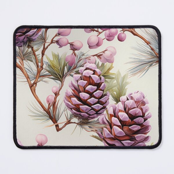 Item preview, Pastel purple pine cone seamless pattern designed and sold by MiraCleAI.
