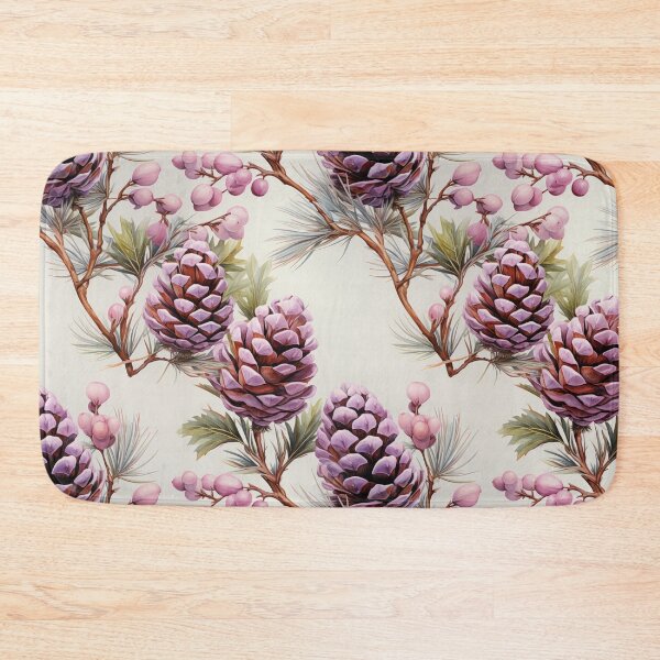 Item preview, Pastel purple pine cone seamless pattern designed and sold by MiraCleAI.
