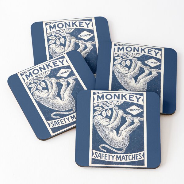 Item preview, Vintage Indian Matchbox Label Deisgn – “Monkey” Safety matches  designed and sold by Glitterblix.