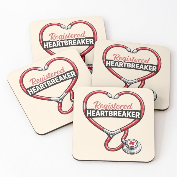 Item preview, Registered Heartbreaker – Funny Nurse Valentine Quote designed and sold by PunchDrop.