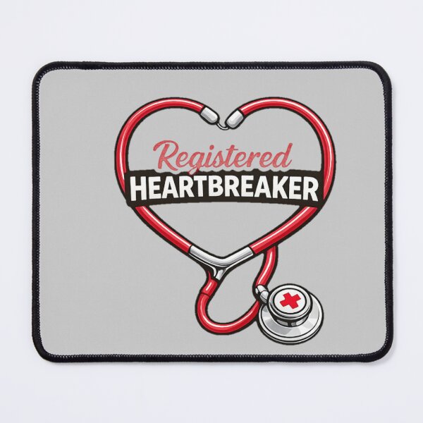 Item preview, Registered Heartbreaker – Funny Nurse Valentine Quote designed and sold by PunchDrop.