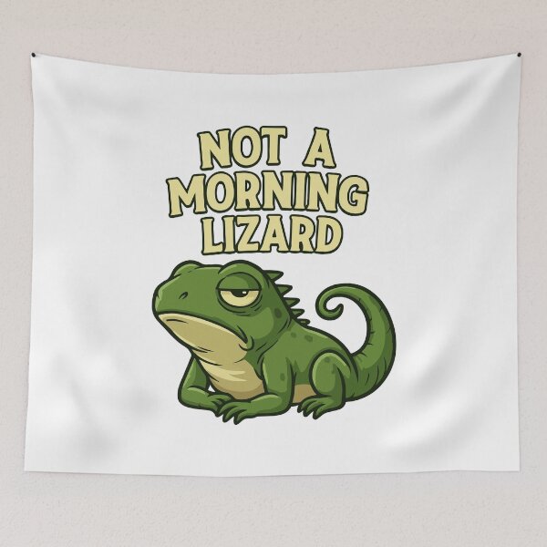Item preview, Not a Morning Lizard | Funny Grumpy Reptile Design designed and sold by storelibertys.