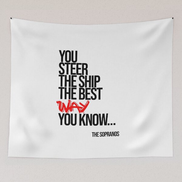 Item preview, The Sopranos Minimalist Quote designed and sold by Enea Kelo.