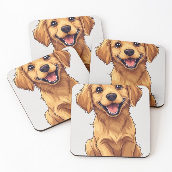 Item preview, Golgen retriever puppy happy designed and sold by BigMoodStudio.