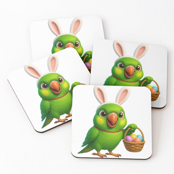 Item preview, Easter Rose Ringed Parakeet designed and sold by Sillytoe.