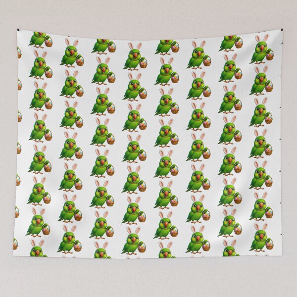 Item preview, Easter Rose Ringed Parakeet designed and sold by Sillytoe.