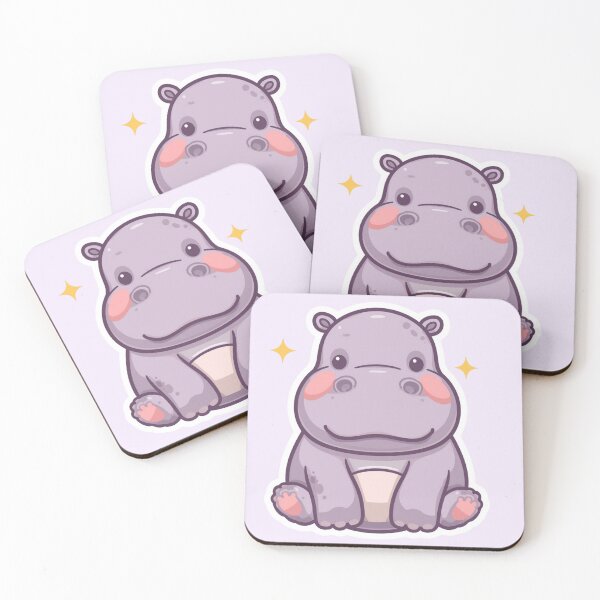 Item preview, Adorable Hippopotamus - Cute Hippo Cartoon designed and sold by soletstudio.