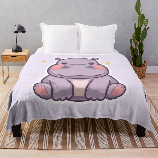 Item preview, Adorable Hippopotamus - Cute Hippo Cartoon designed and sold by soletstudio.