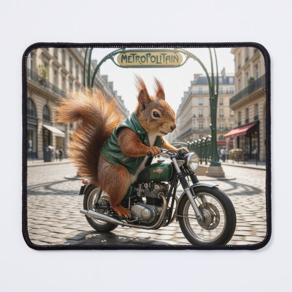 Item preview, Red Squirrel Motorcycles Through Paris designed and sold by Tridentulus.