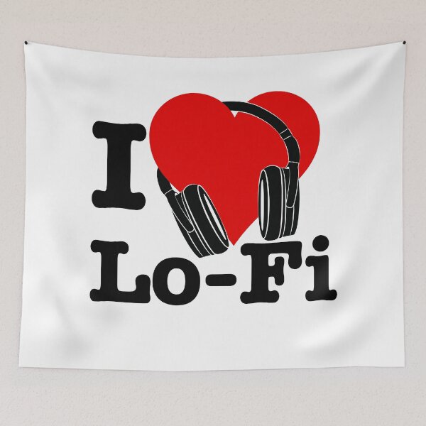 Item preview, I Heart Lofi I Love Lofi Music - Heart & Headphones designed and sold by LagomCreative.