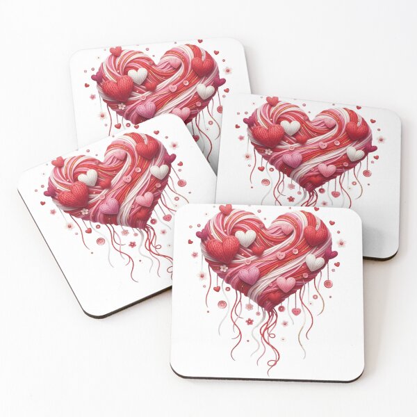 Item preview, Valentine's Day Heart Faux Yarn designed and sold by F.L.A. Creative.