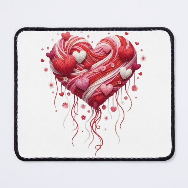 Item preview, Valentine's Day Heart Faux Yarn designed and sold by F.L.A. Creative.
