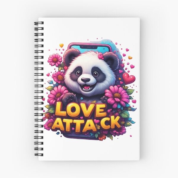 Item preview,  Panda Love Attack with Vibrant Pink Florals designed and sold by newvisionart191.