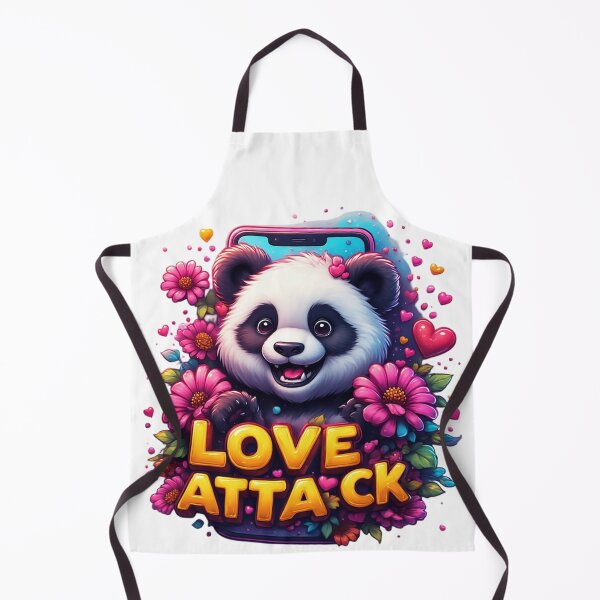 Item preview, Panda Love Attack with Vibrant Pink Florals designed and sold by newvisionart191.