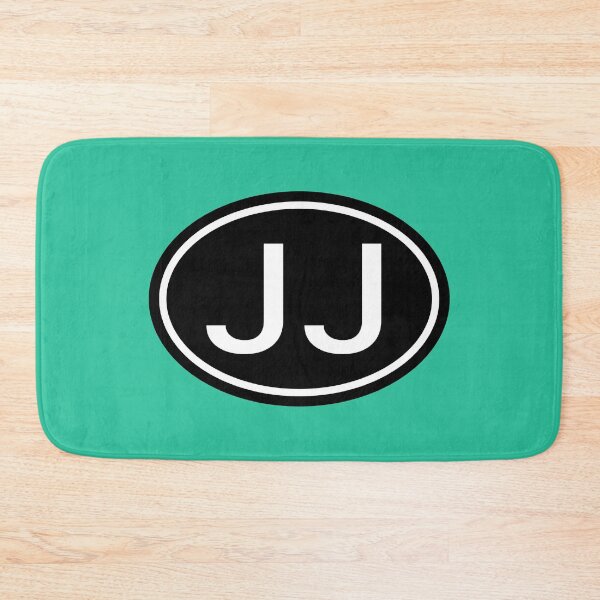Item preview, JJ Initials Monogram Oval White Letters designed and sold by Jeallan Designs.