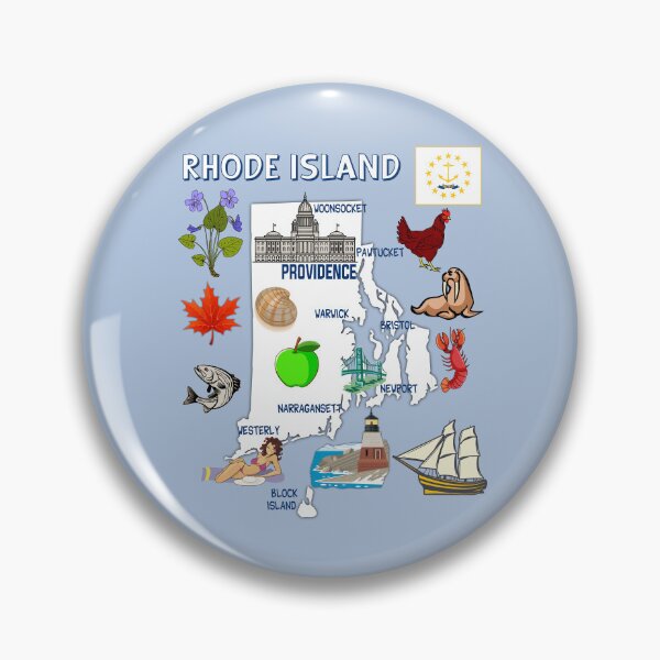 Item preview, Rhode Island State Map & Symbols - The Ocean State Pride designed and sold by mashmosh.