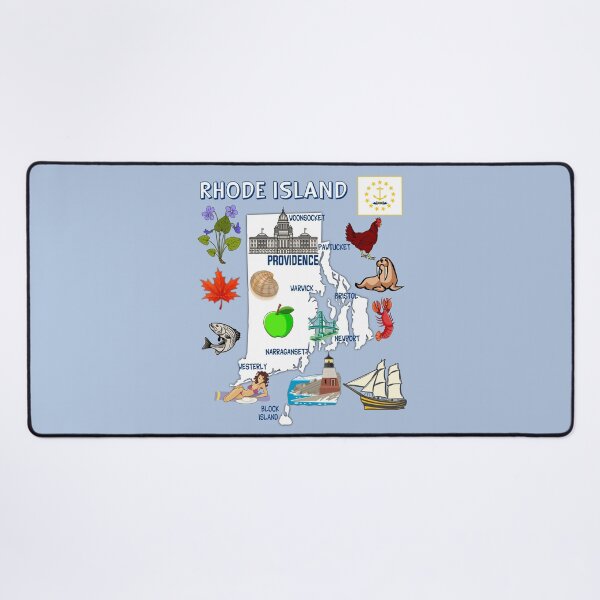 Item preview, Rhode Island State Map & Symbols - The Ocean State Pride designed and sold by mashmosh.