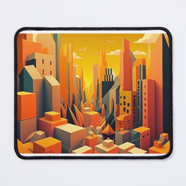 Item preview, Geometric cityscape designed and sold by MiraCleAI.