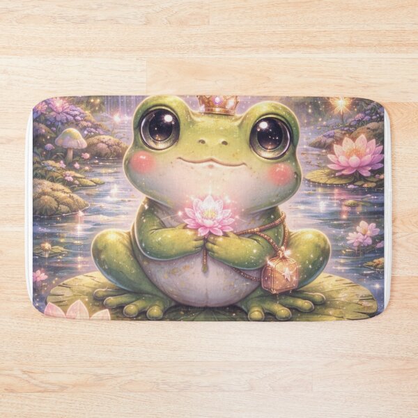 Item preview, Frog Prince with Lotus designed and sold by Lunara Glow.