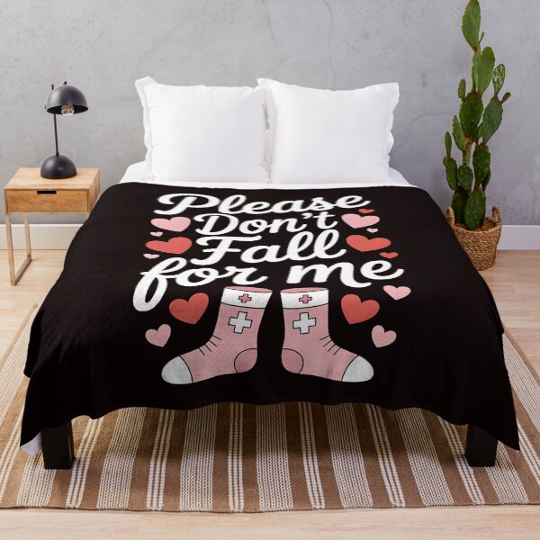 Item preview, Please Don't Fall For Me – Cute Valentine Design with Pink Socks & Nurse Humor designed and sold by Redgiant87x.