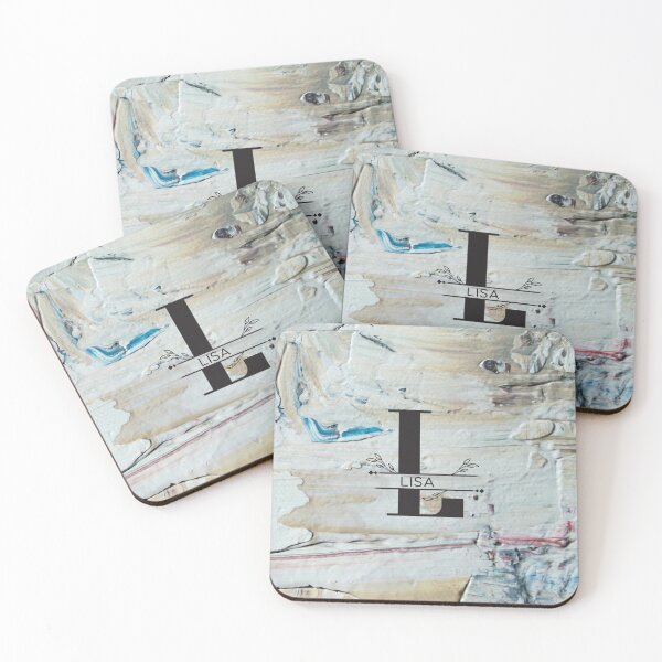 Item preview, Monogram...L (Lisa)... with colourful texture cement/concrete wall background designed and sold by CHASAcreative.
