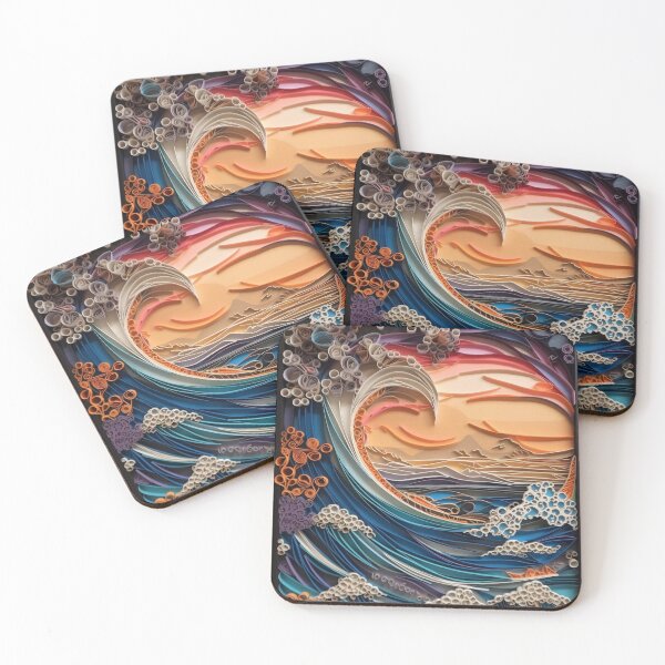 Item preview, Paper quilling wave designed and sold by MiraCleAI.