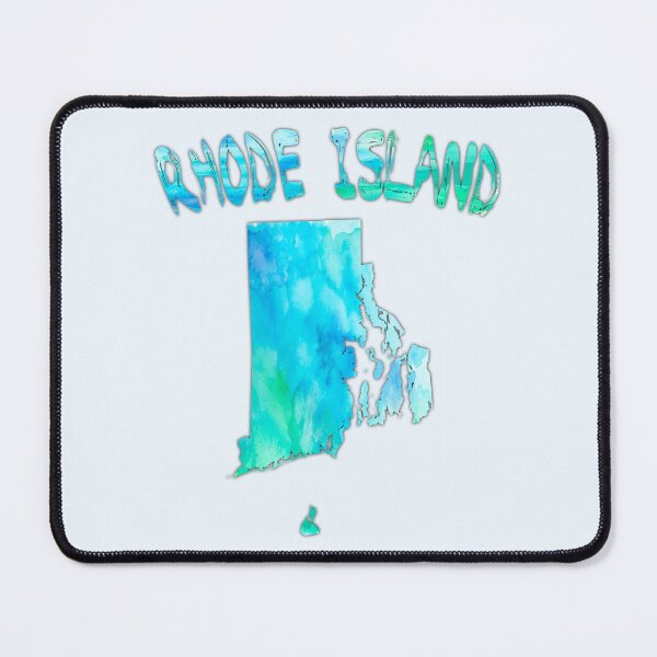 Item preview, Rhode Island State Map - Artistic Blue Watercolor Silhouette designed and sold by mashmosh.