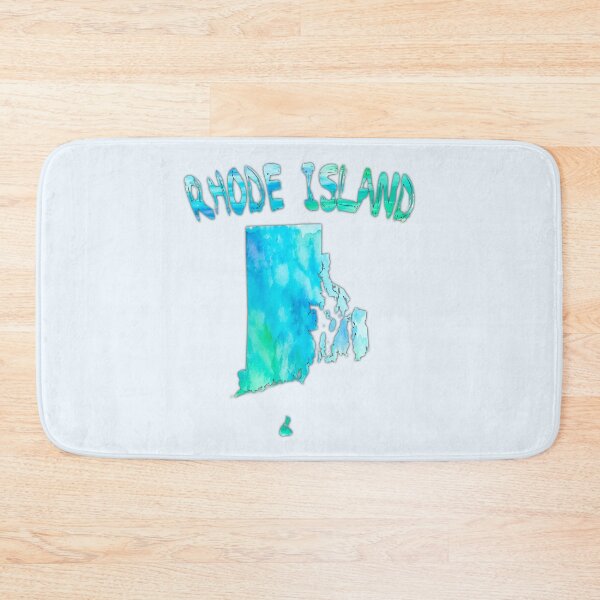 Item preview, Rhode Island State Map - Artistic Blue Watercolor Silhouette designed and sold by mashmosh.