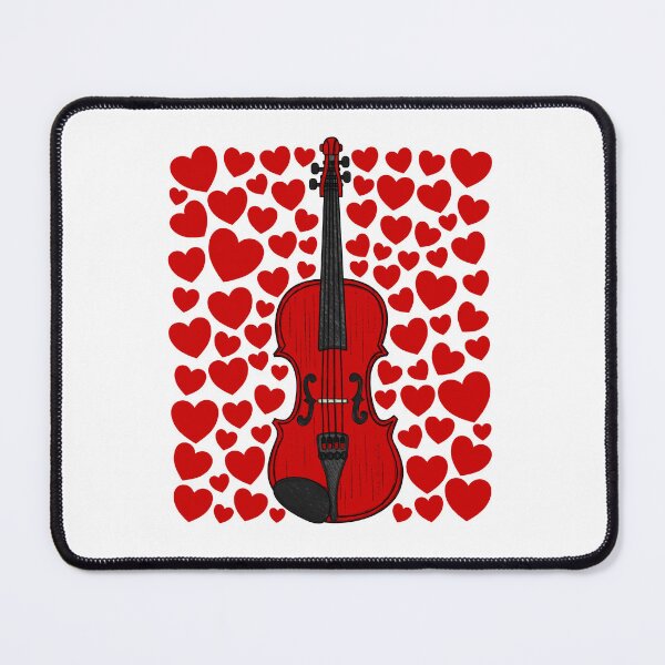 Item preview, Violin With Hearts, Valentines Violinist Musician Wedding Anniversary designed and sold by doodlerob.