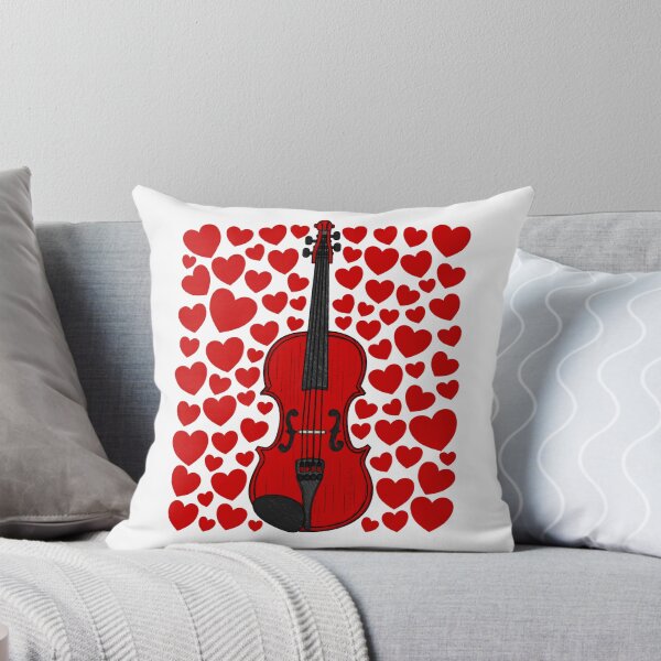 Item preview, Violin With Hearts, Valentines Violinist Musician Wedding Anniversary designed and sold by doodlerob.