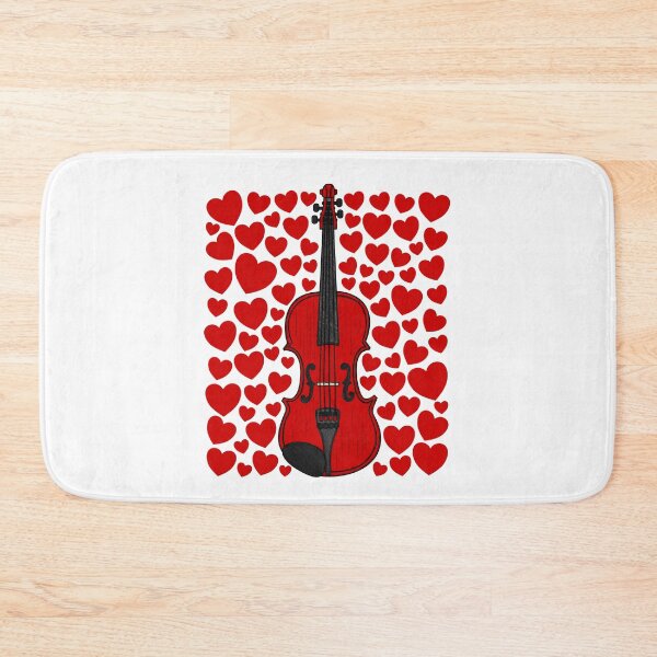 Item preview, Violin With Hearts, Valentines Violinist Musician Wedding Anniversary designed and sold by doodlerob.