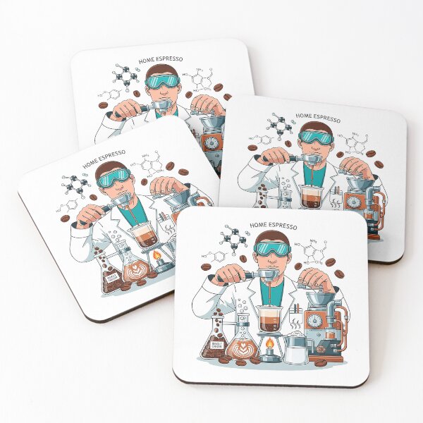 Item preview, Coffee Chemistry Lab Cartoon Illustration Funny Barista Gift designed and sold by SholoStudio.