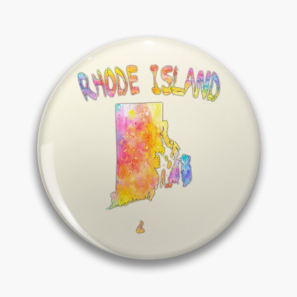Item preview, Rhode Island State Map - Vibrant Abstract Watercolor Art designed and sold by mashmosh.