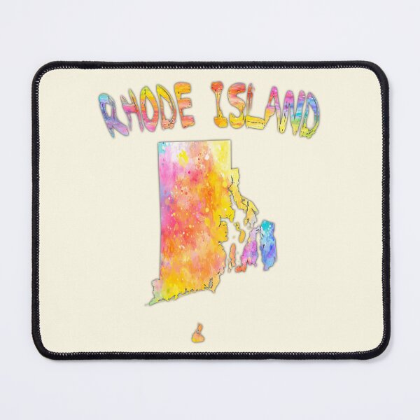 Item preview, Rhode Island State Map - Vibrant Abstract Watercolor Art designed and sold by mashmosh.