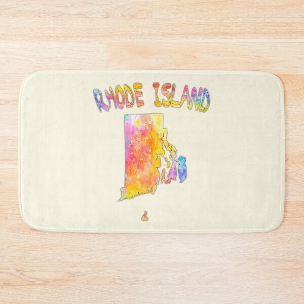 Item preview, Rhode Island State Map - Vibrant Abstract Watercolor Art designed and sold by mashmosh.