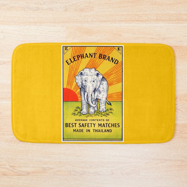 Item preview, Vintage Thai Matchbox Label Design – “Elephant Brand”  designed and sold by Glitterblix.
