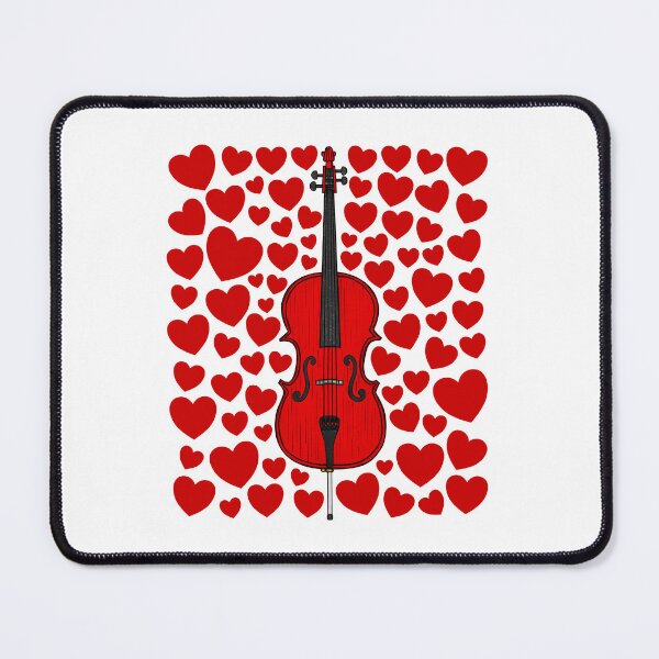 Item preview, Cello With Hearts, Valentines Cellist Musician Wedding Anniversary designed and sold by doodlerob.