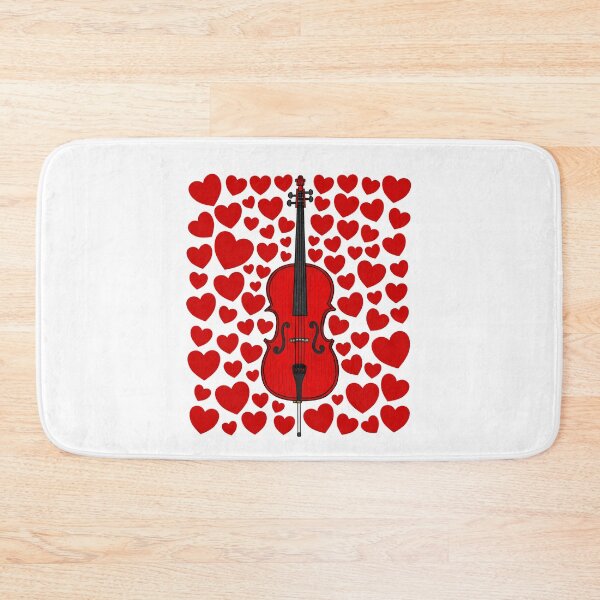 Item preview, Cello With Hearts, Valentines Cellist Musician Wedding Anniversary designed and sold by doodlerob.