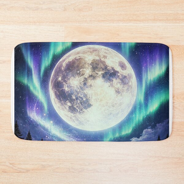 Item preview, Moon with aurora designed and sold by Lunara Glow.