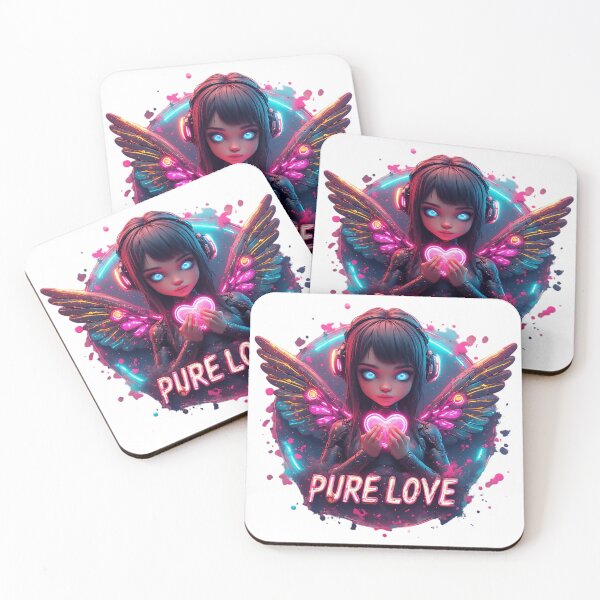Item preview, Cybernetic Angel Holding Radiant Pure Love Heart designed and sold by newvisionart191.
