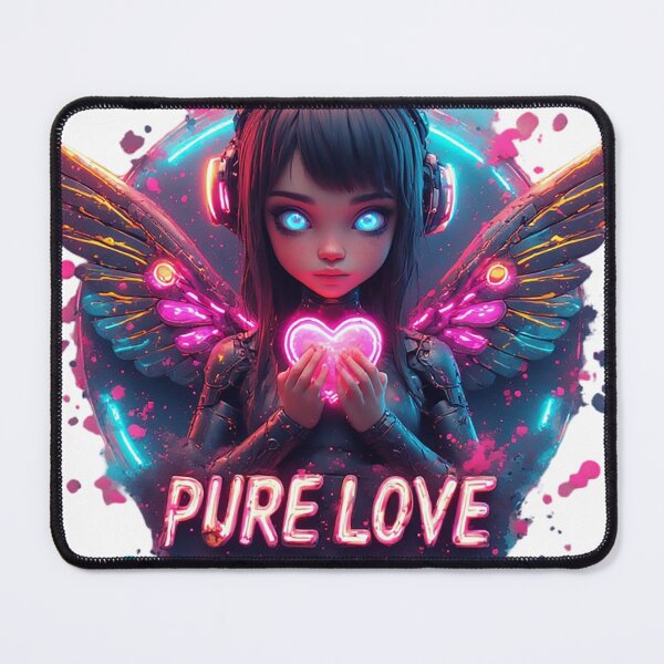 Item preview, Cybernetic Angel Holding Radiant Pure Love Heart designed and sold by newvisionart191.