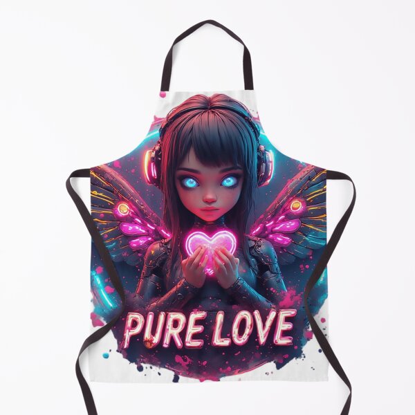 Item preview, Cybernetic Angel Holding Radiant Pure Love Heart designed and sold by newvisionart191.